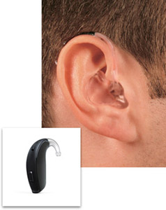 BTE style hearing aid in ear